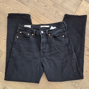 Levi's Dark Gray Wedgie Straight Jeans